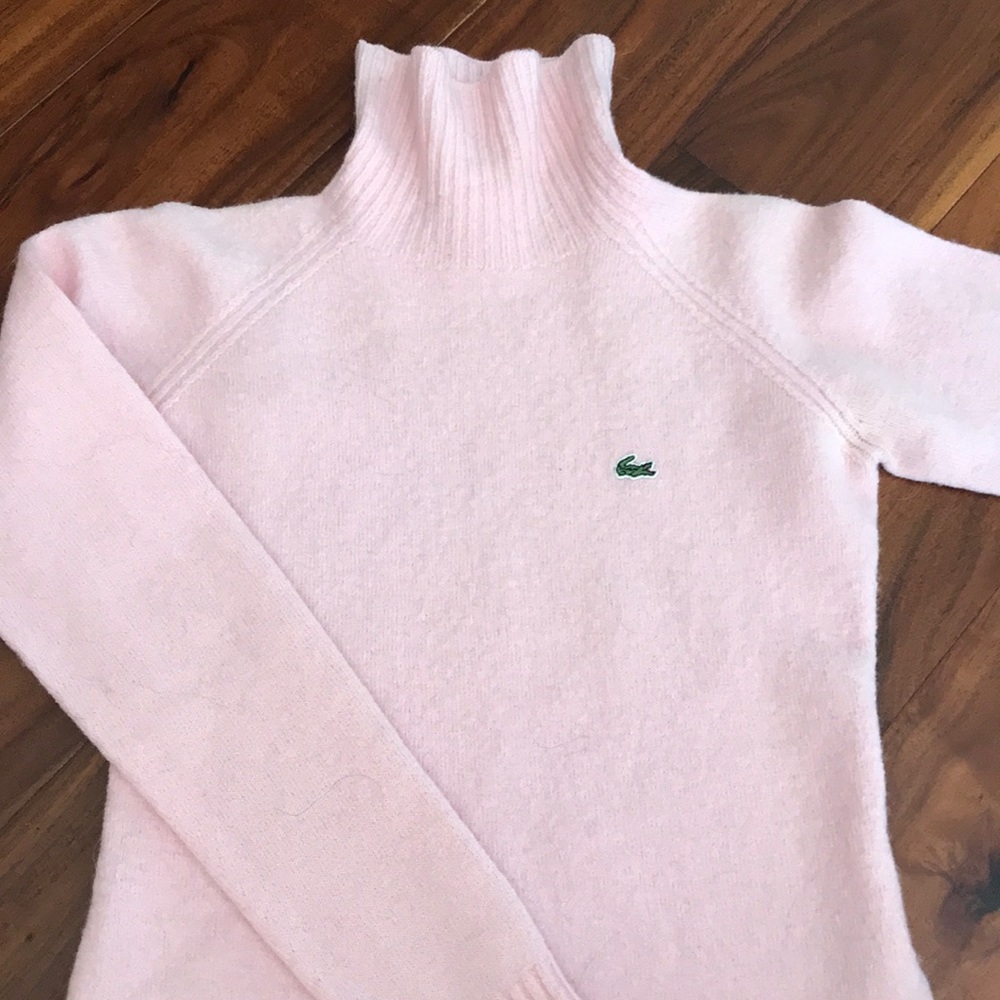 Lacoste Pink Turtleneck Sweater